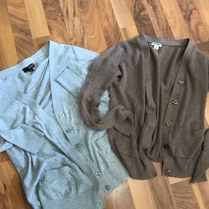 2 similar style light weight cardigans